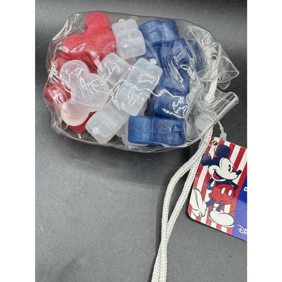 1990’s Disney Store Red White & Blue Mickey Mouse Reusable Ice Cubes 4th July D3 - Picture 4 of 9
